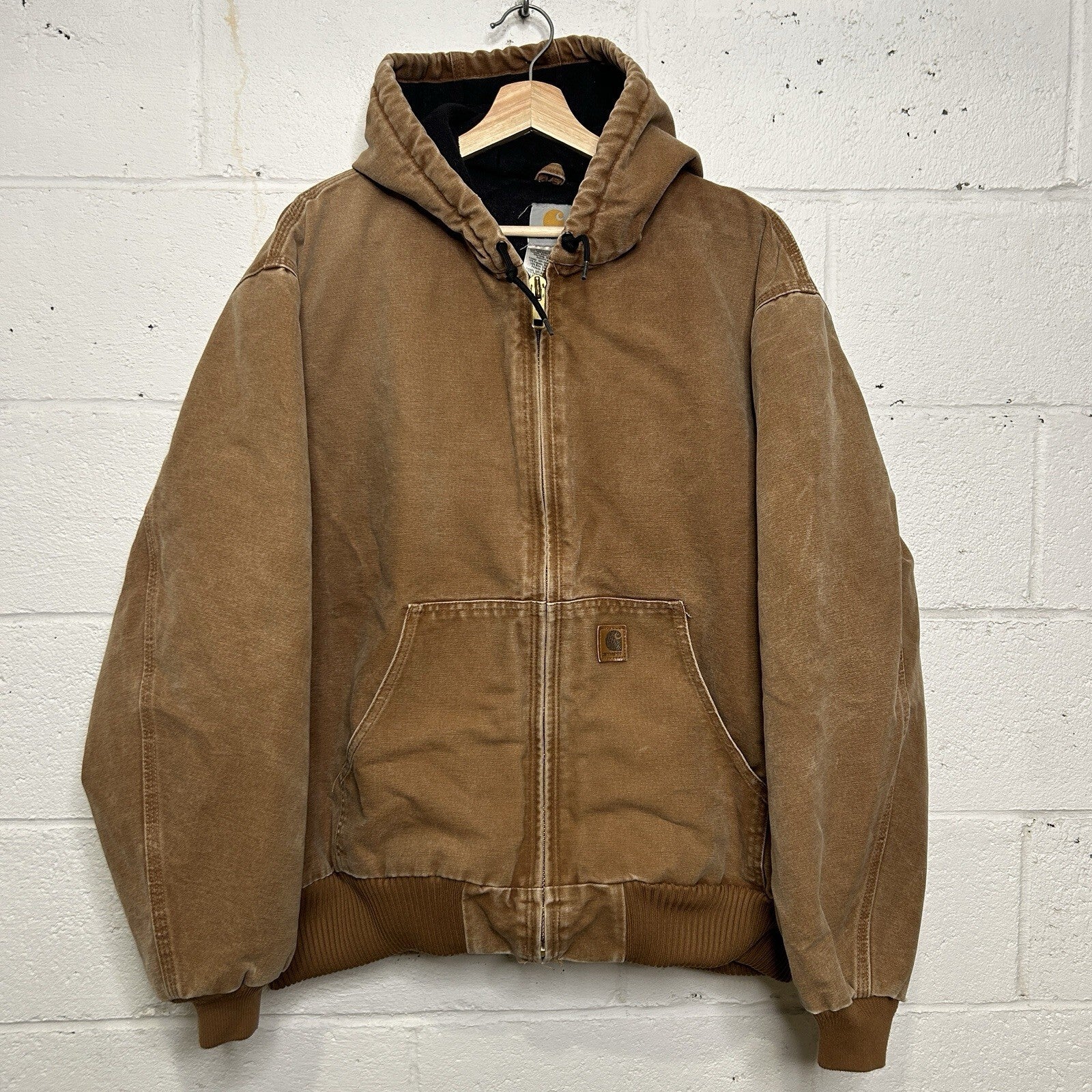 Carhartt Duck Canvas Hooded Quilt-Lined Jacket “Brown” J130-211 Men’s X-Large