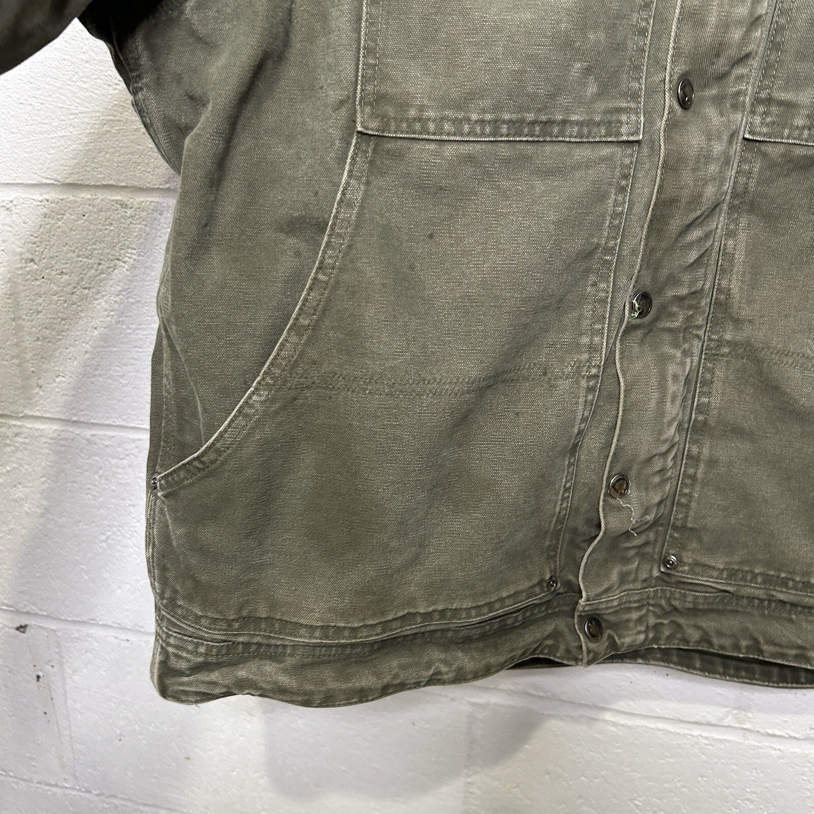 Carhartt Canvas Fleece-Lined Berwick Jacket “Moss Green” 101230-301 Men’s XL