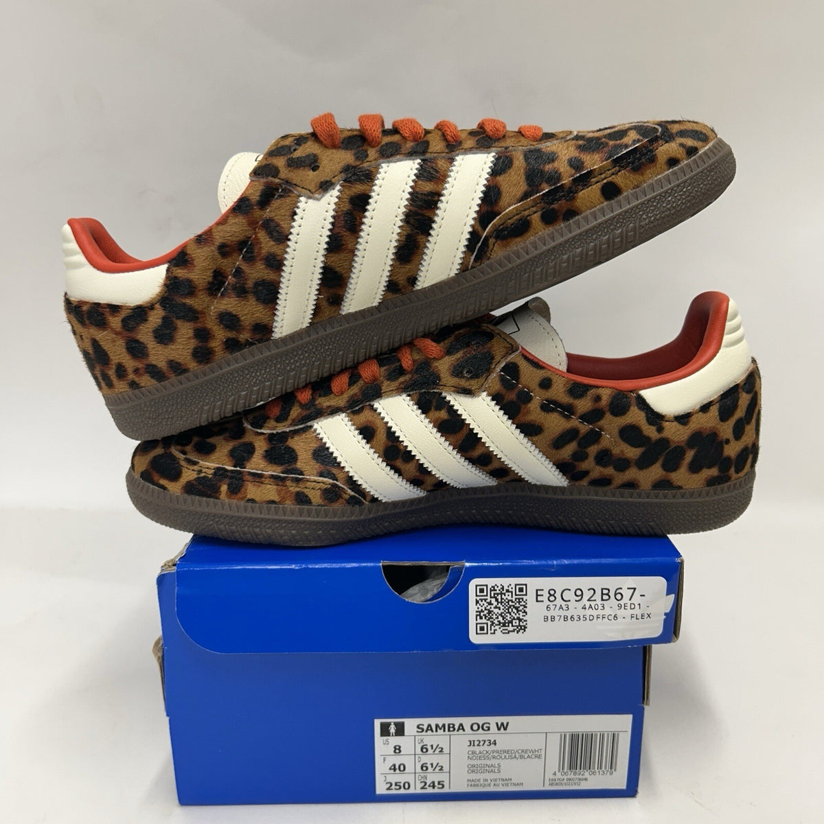 adidas Samba OG WMNS Leopard - “Preloved Red” JI2734 Women's 8 New