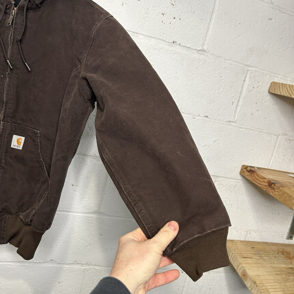 Y2K Carhartt Quilted Hooded Active Jacket “Dark Brown” WJ130 DKB Women’s XS