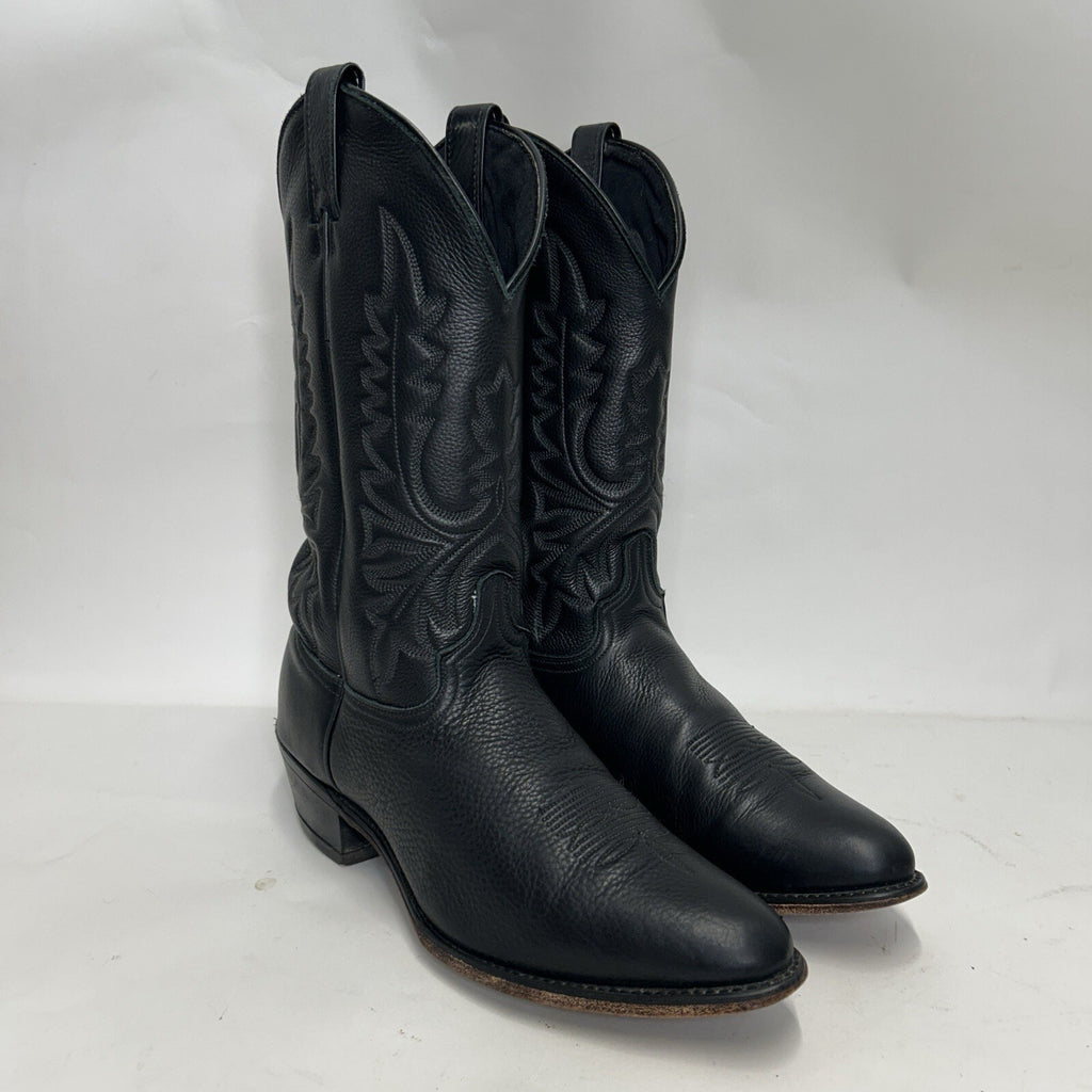 Vintage Abilene Cowhide Western Cowboy Boots “Black” Men’s 11.5D