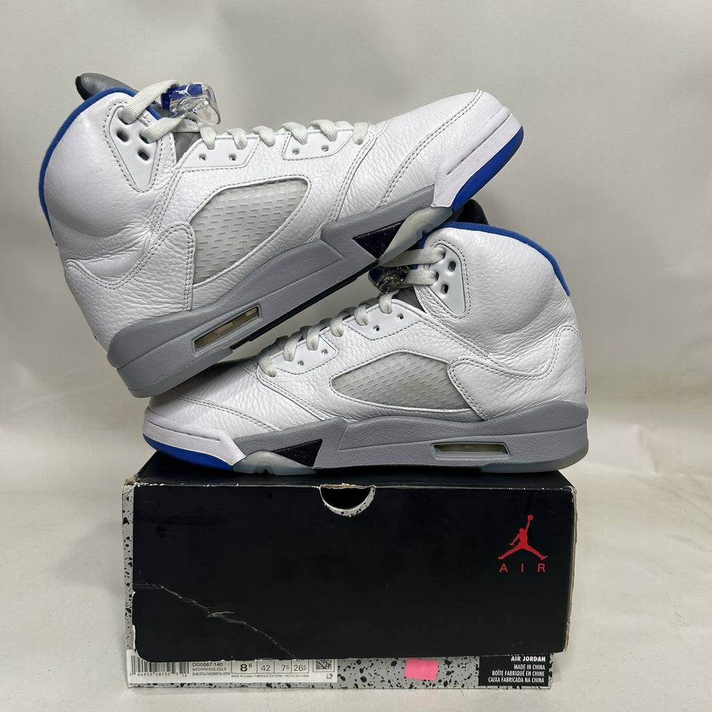 Nike Air Jordan 5 Retro “Stealth 2.0/White Blue Grey” DD0587-140 Men’s 8.5 Worn