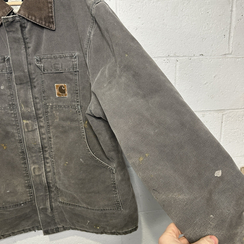 Vintage Carhartt Quilted Arctic Chore Jacket “Cement Grey” C26 CMT Men’s X-Large