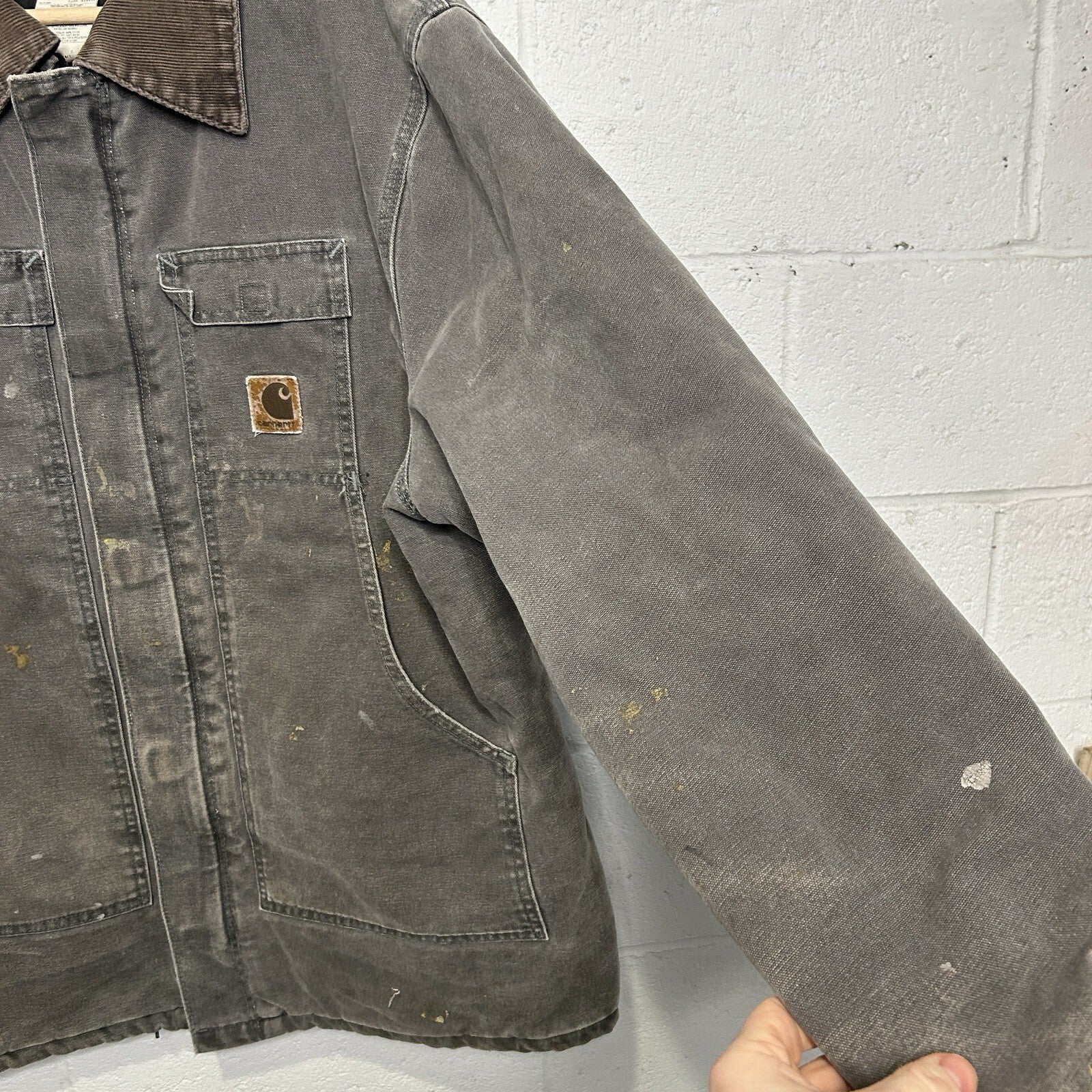 Vintage Carhartt Quilted Arctic Chore Jacket “Cement Grey” C26 CMT Men’s X-Large