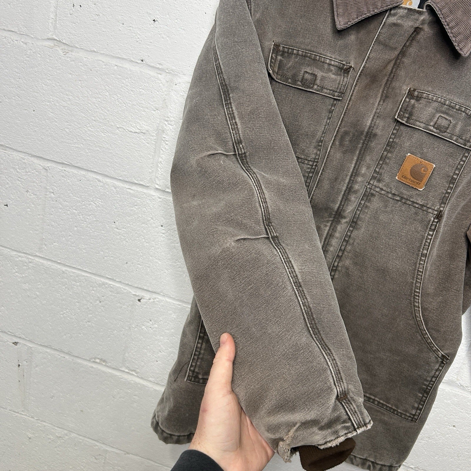 Vintage Faded Carhartt Quilted Artic Jacket “Chestnut” C26 CHT Men’s Medium