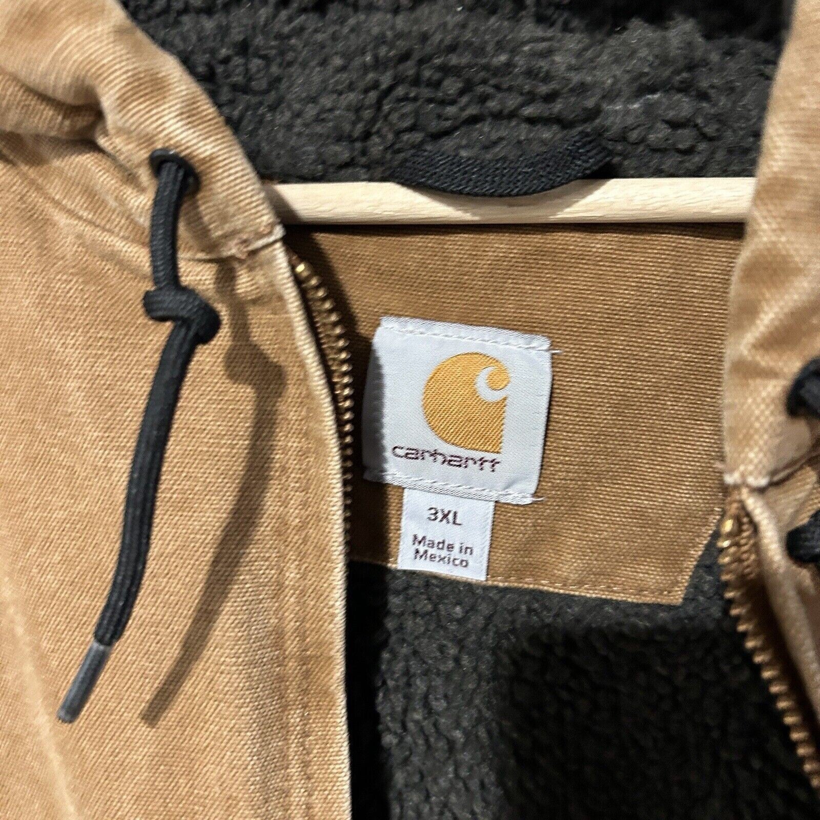 Carhartt Sherpa-Lined Hooded Detroit Jacket "Brown" J141-211