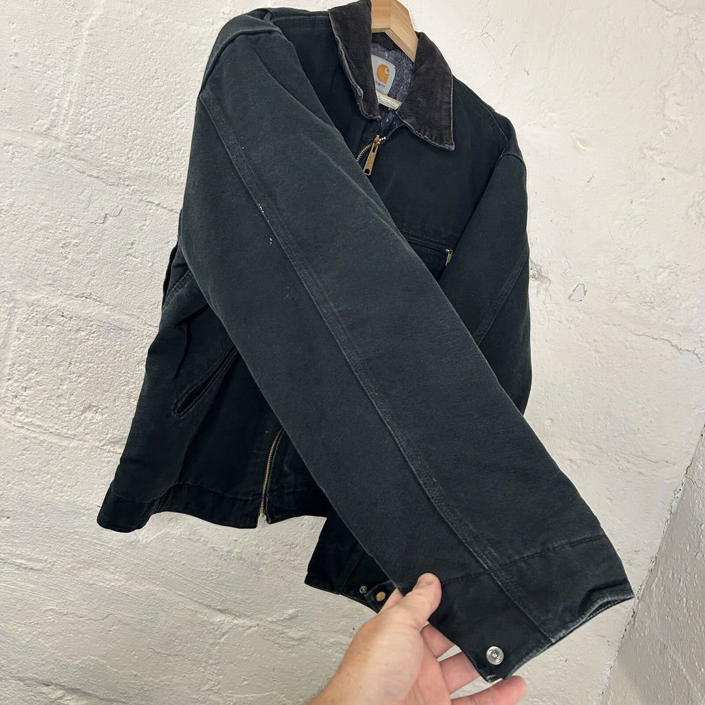 Vintage Faded Carhartt Blanket-Lined Detroit Jacket “Black” J01 BLK Men’s 42/LRG
