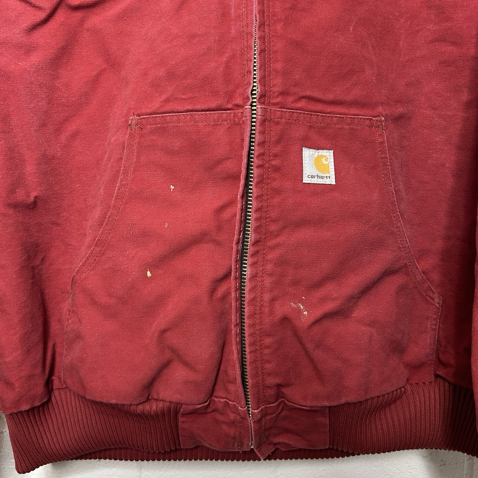 Vintage Carhartt Quilted Active Jacket “Dark Red” J140 DKR Men’s X-Large Worn