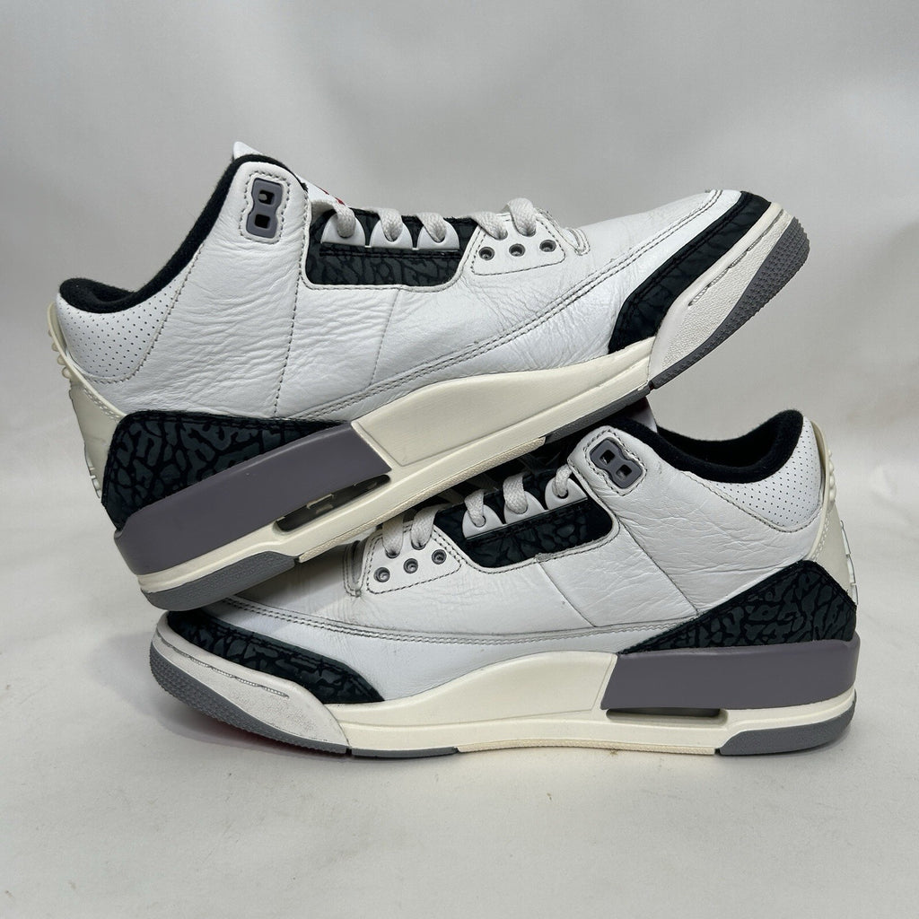 Nike Air Jordan 3 Retro “Cement Grey Summit White Fire Red” CT8532-106 Men’s 9.5