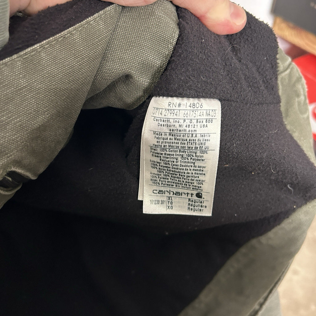 Carhartt Canvas Fleece-Lined Berwick Jacket “Moss Green” 101230-301 Men’s XL