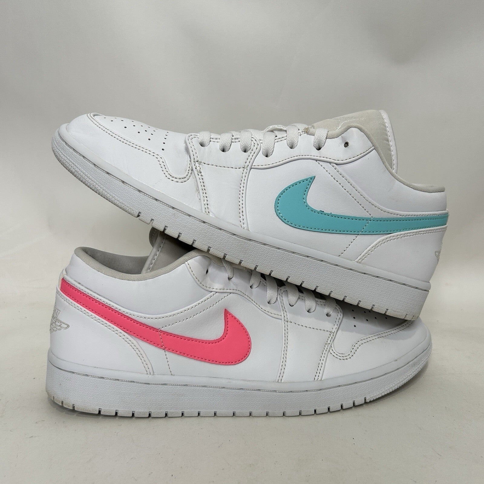 Nike Air Jordan 1 Low Retro “Neon Swooshes” CW7033-100 Men’s 12 Worn