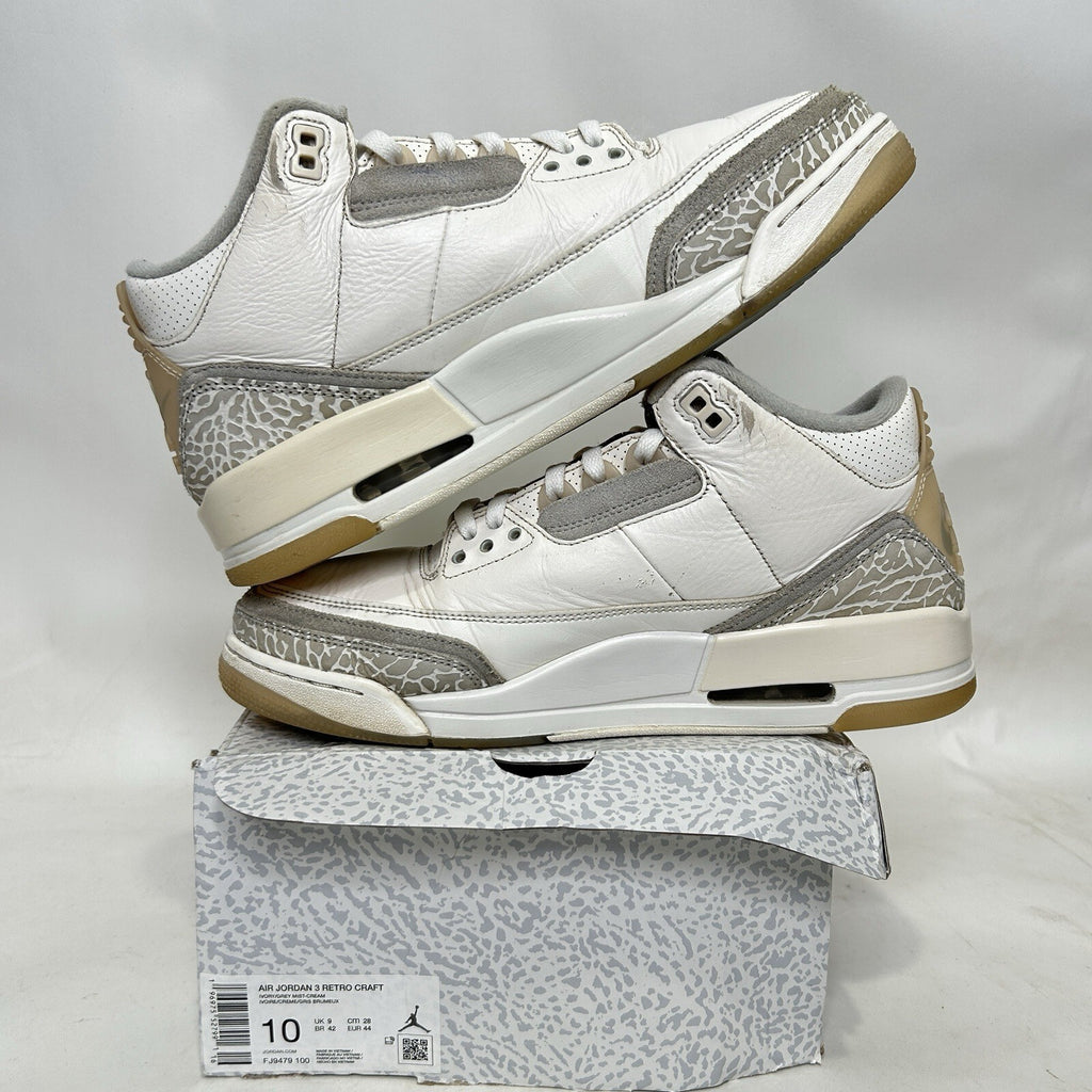 Nike Air Jordan 3 Retro SE Craft “Ivory”  2024 FJ9479-100 Men’s 10 Worn