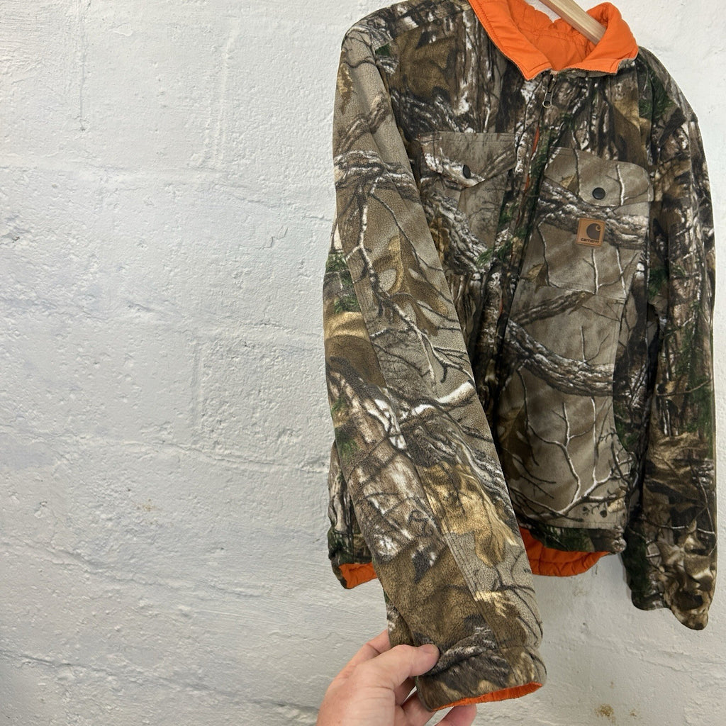 Carhartt Reversible Woodsville Jacket “Realtree Camo Blaze Orange” Men’s Small