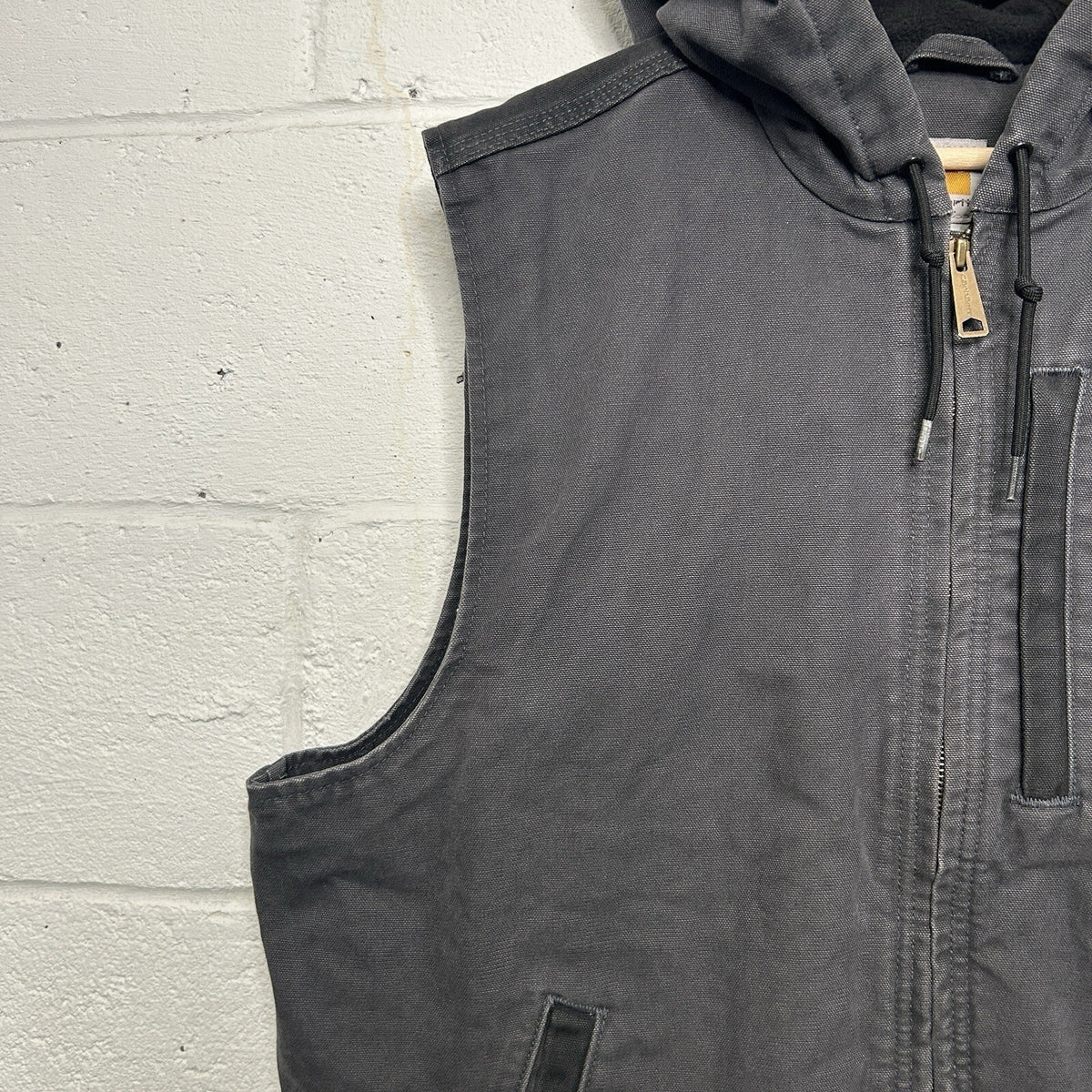 Carhartt Fleece-Lined Knoxville Hooded Vest “Shadow Grey”