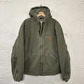 Y2K Carhartt Sherpa-Lined Hooded Detroit Jacket “Light Olive” J141 LOV Men’s LRG