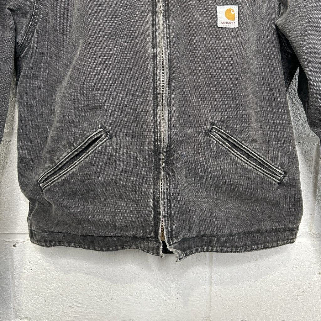 Y2K Carhartt Sherpa-Lined Hooded Detroit Jacket “Black” WJ141 BLK Women’s Medium