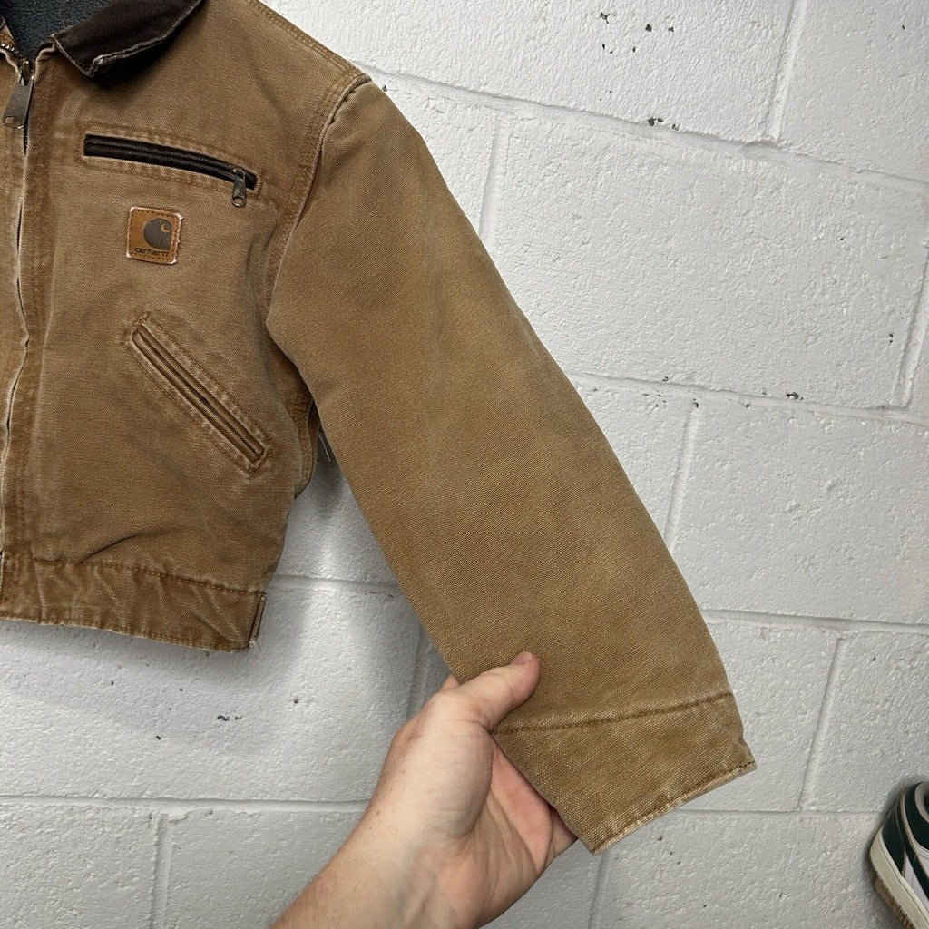 Y2K Carhartt Sherpa-Lined Detroit Jacket “Brown” YYJ97 BRN Youth Medium