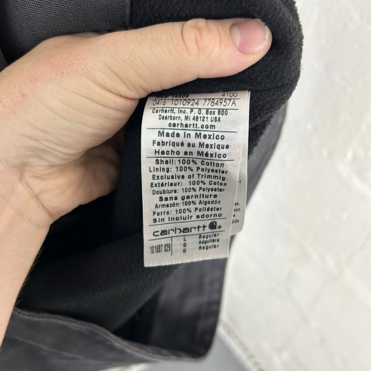 Carhartt Fleece-Lined Knoxville Hooded Vest “Shadow Grey” 101687-029 Men’s L