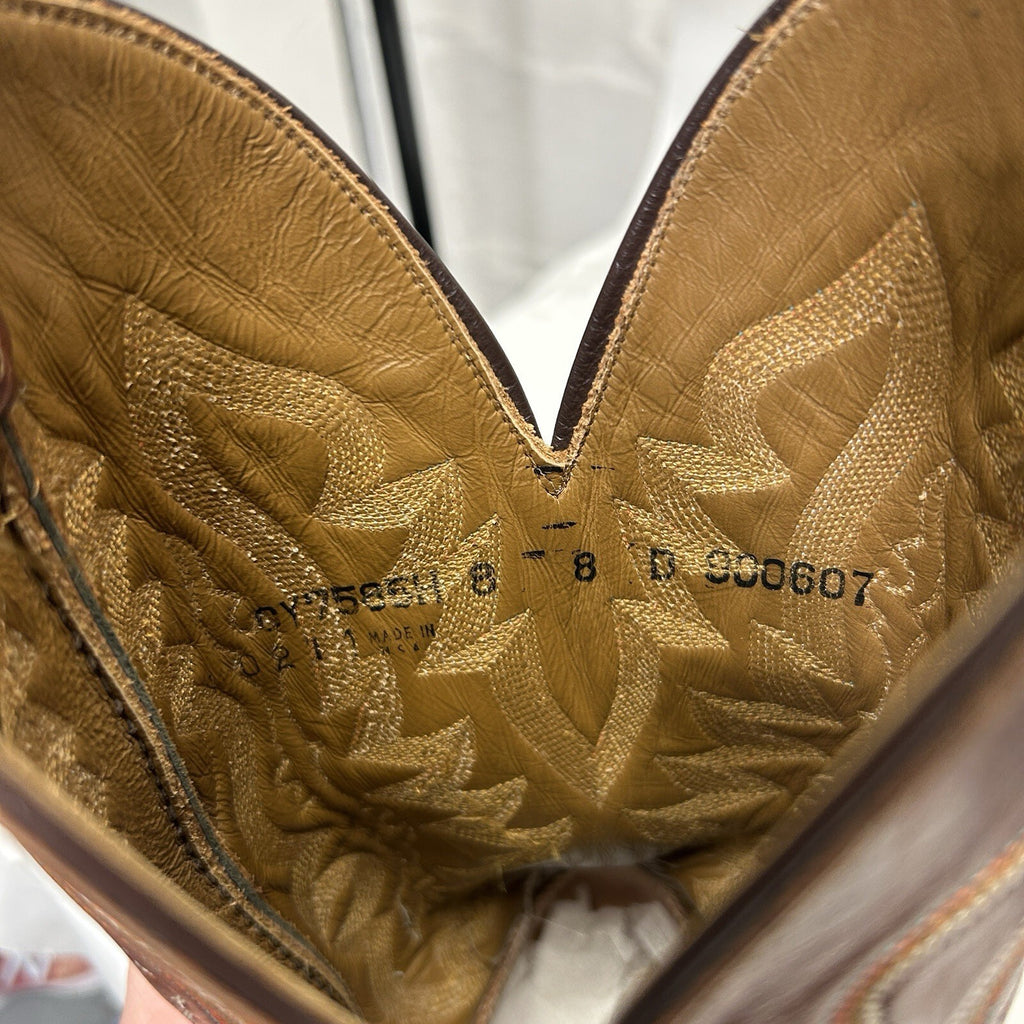 Lucchese Custom Stingray Square Toe Cowboy Boots “Brown” CY7136W8S Men’s 8D