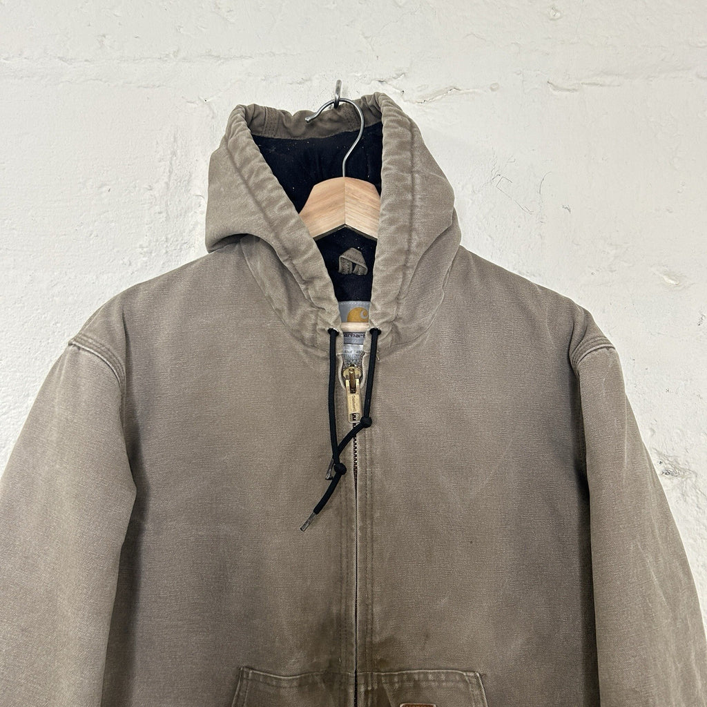 Vintage Carhartt Quilted Hooded Active Jacket “Mushroom” J130 MUS Men’s Small
