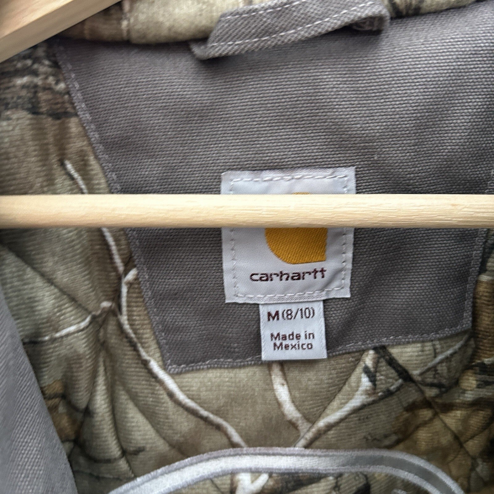 Carhartt Realtree Camo Quilted Hooded Active Jacket “Taupe Grey” 101732-032