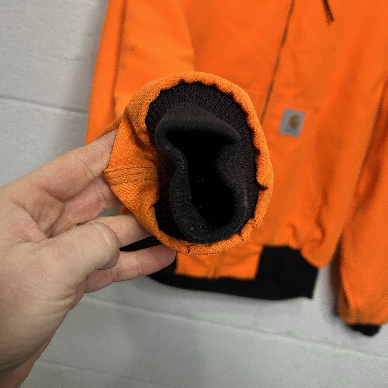 Vintage Carhartt Hooded Active Jacket “Blaze Orange” JRW09 Men’s Medium