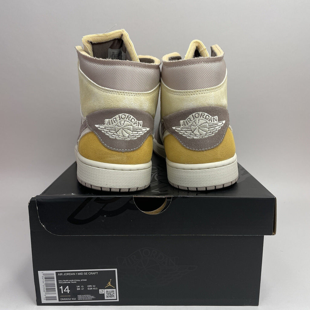 Nike Air Jordan 1 Mid SE Craft Inside Out “Taupe Haze” DM9652-102 Men’s Size 14