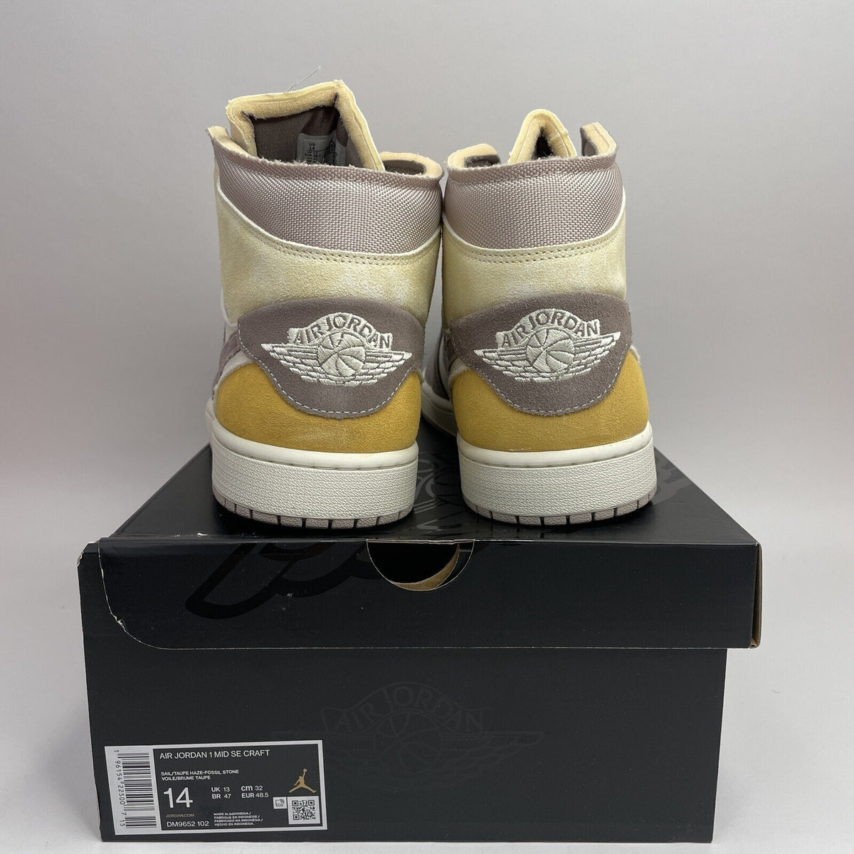 Nike Air Jordan 1 Mid SE Craft Inside Out “Taupe Haze” DM9652-102 Men’s Size 14