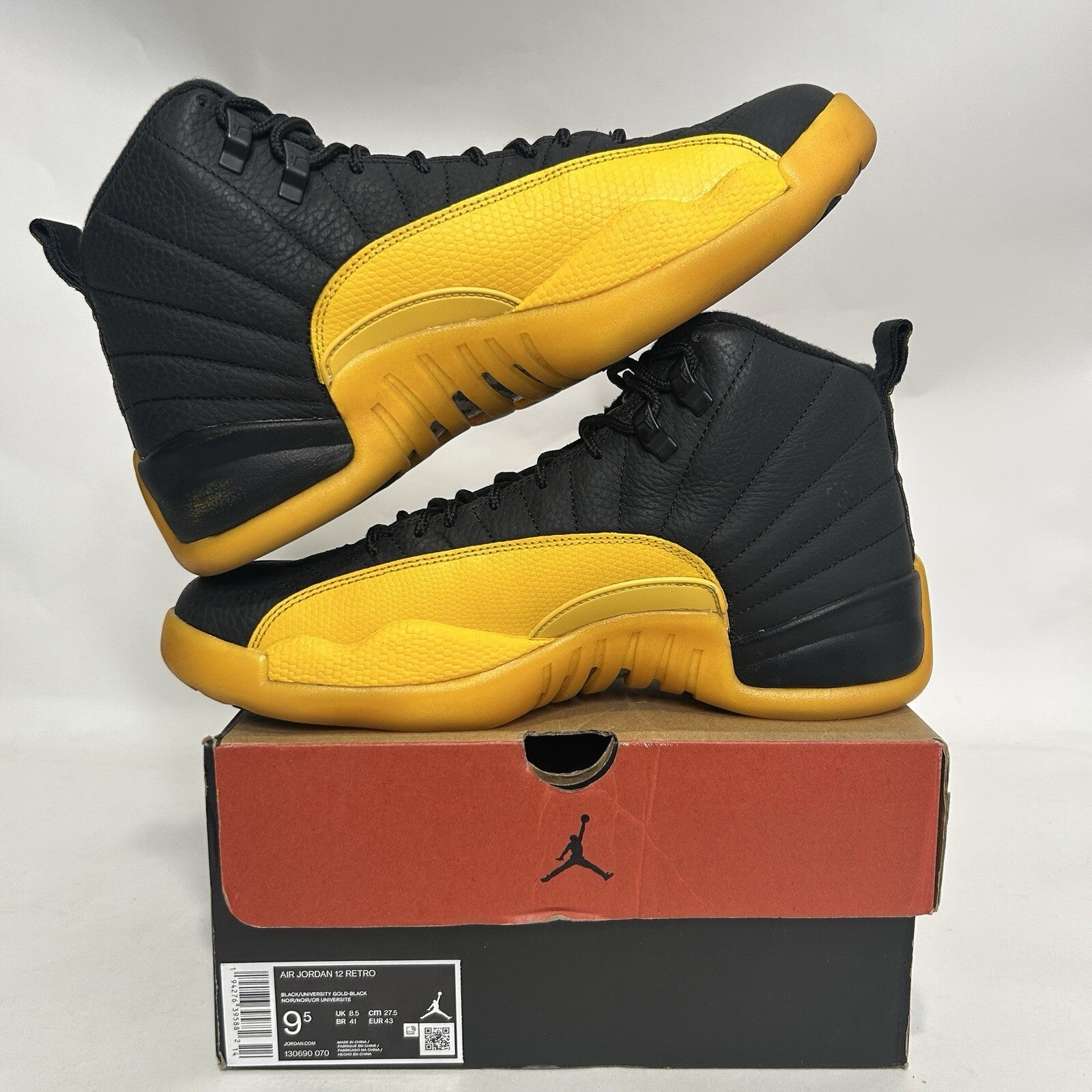 Nike Air Jordan 12 Retro “University Gold/Yellow Black” (130690-070) Men’s 9.5