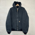 Faded Thrashed Carhartt Thermal Hooded Active Jacket “Black” J131 BLK Men’s LRG
