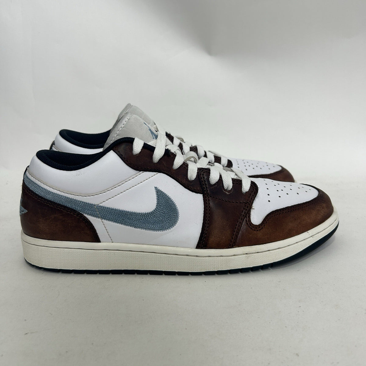 Nike Air Jordan Retro 1 Low SE “White Blue Grey Brown” FQ7832-142 Men's 10