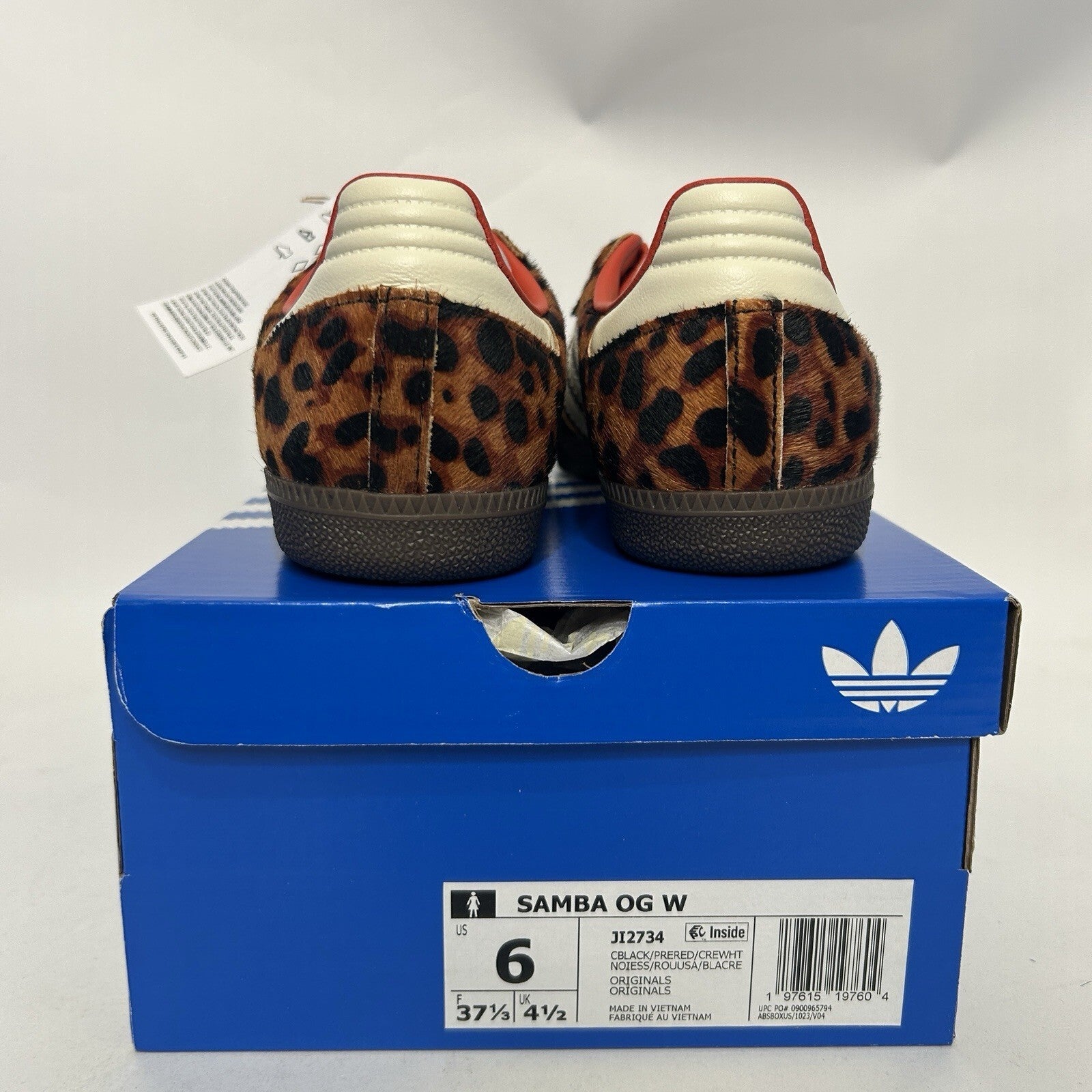 adidas Samba OG WMNS Leopard - “Preloved Red” JI2734 Women's 6 New