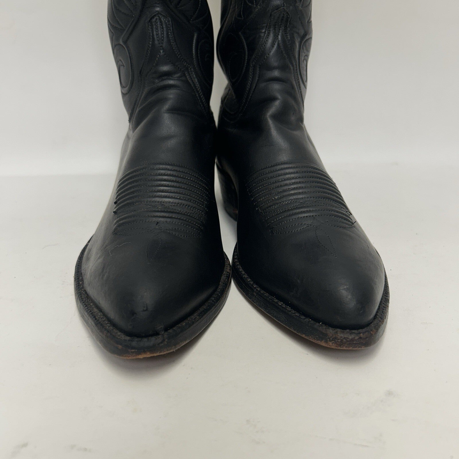 Lucchese Handmade Classics Goatskin Vines Cowboy Boots “Black” L1309 Men’s 8.5D