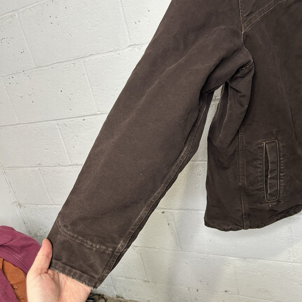 Y2K Carhartt Sandstone Sherpa Berkley Jacket “Dark Brown” 100657-201 Women’s XL