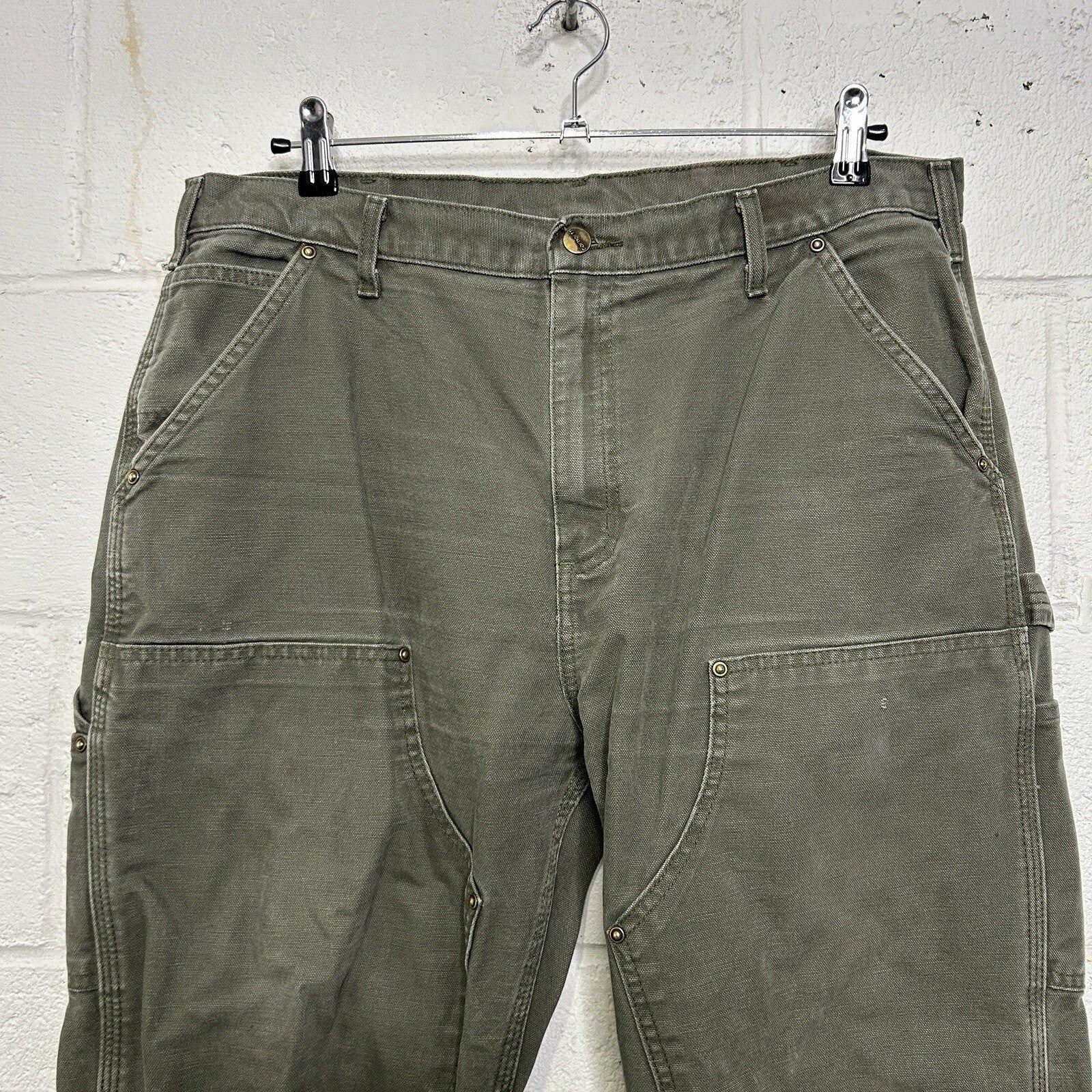 Vintage Carhartt DoubleKnee Dungaree Carpenter Pants “Moss”