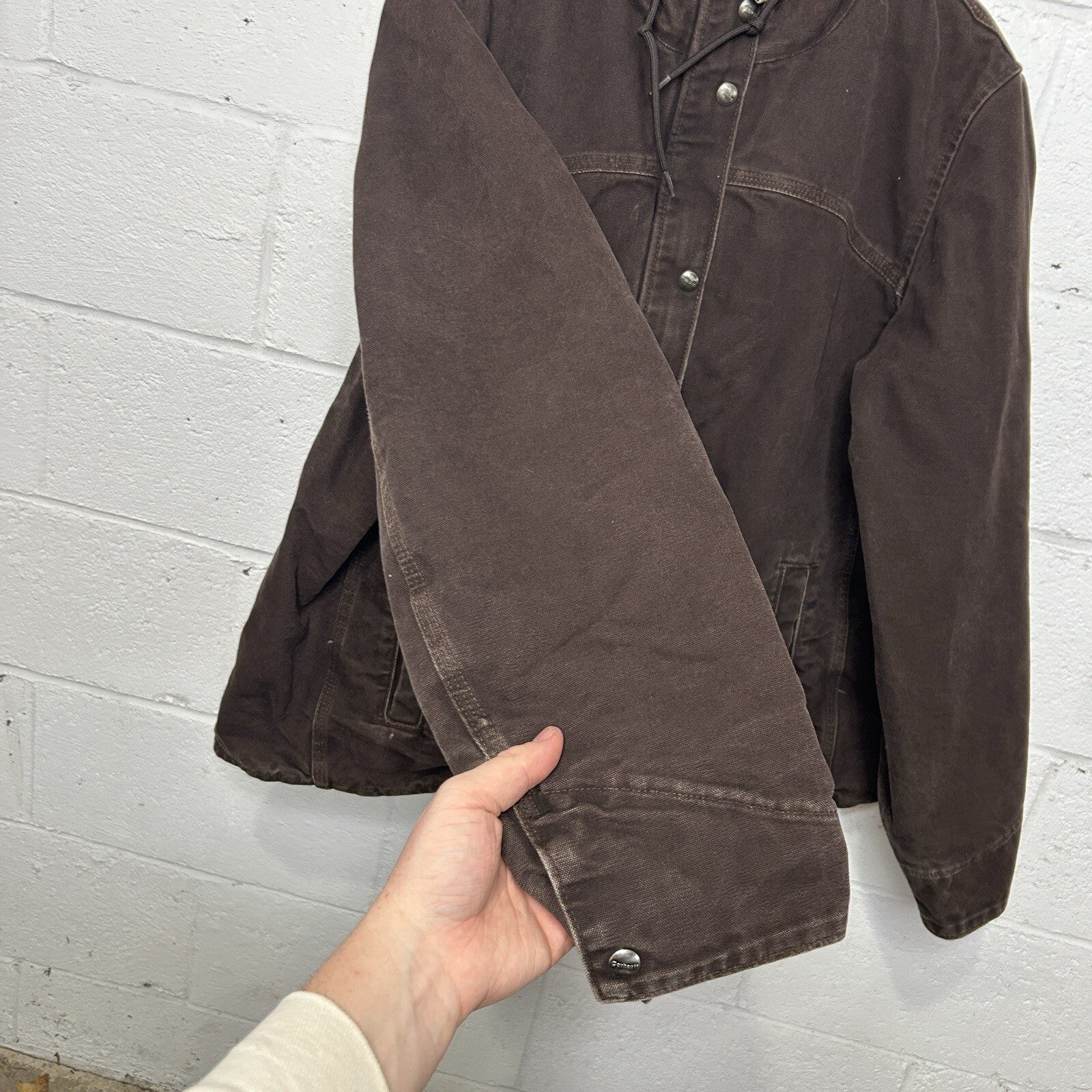 Y2K Carhartt Sandstone Sherpa Berkley Jacket “Dark Brown” 100657-201 Women’s XL