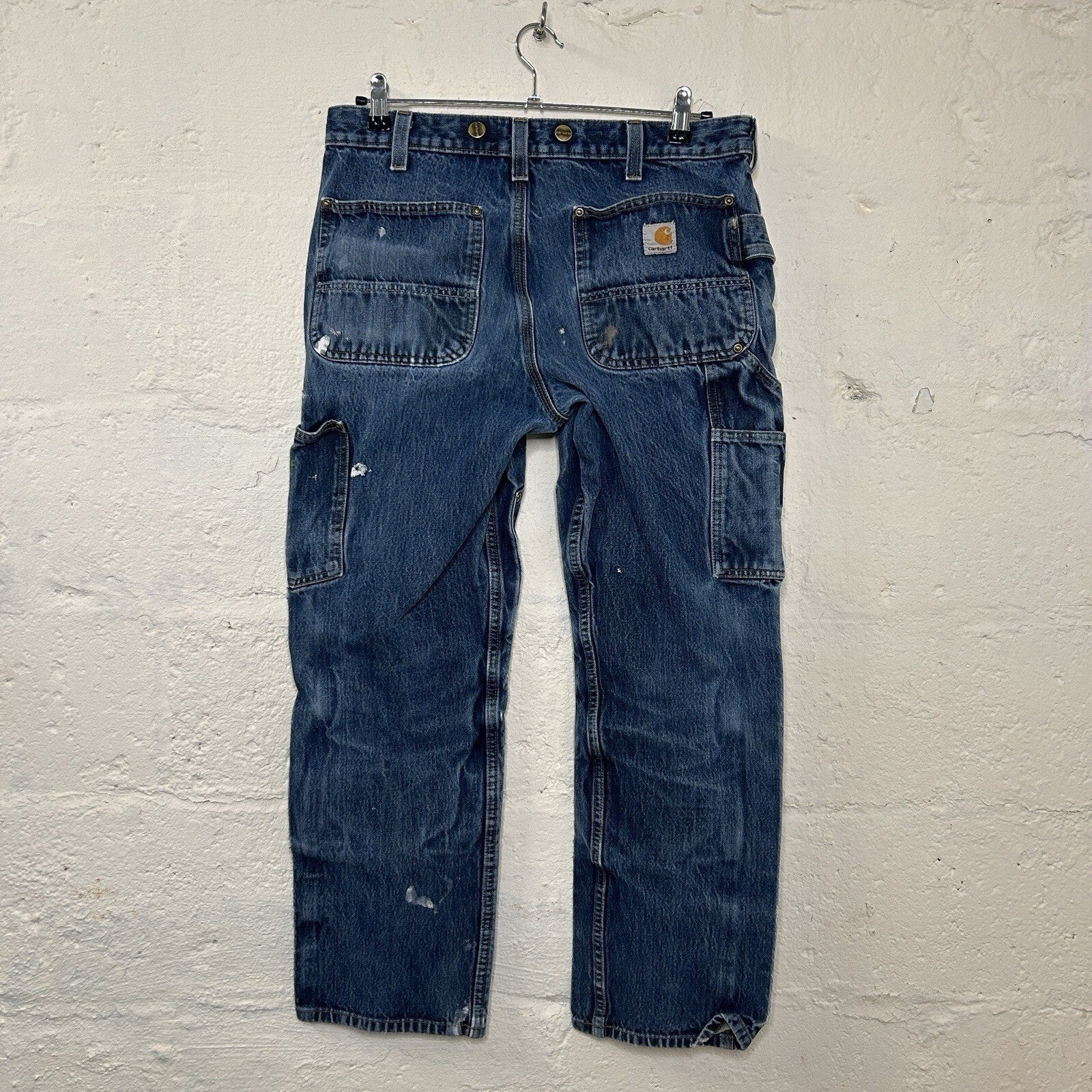 Thrashed Paint Splattered Carhartt DoubleKnee Logger Denim