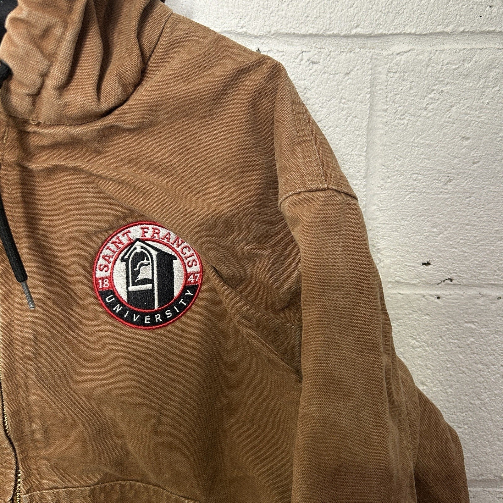 Carhartt Quilt-Lined Hooded Canvas Active Jacket “Brown”