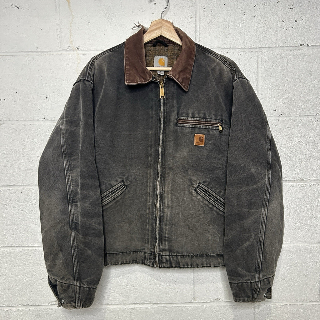 Vintage Distressed Blanketed Carhartt Detroit Jacket “Black” J97 BLK Men’s XL
