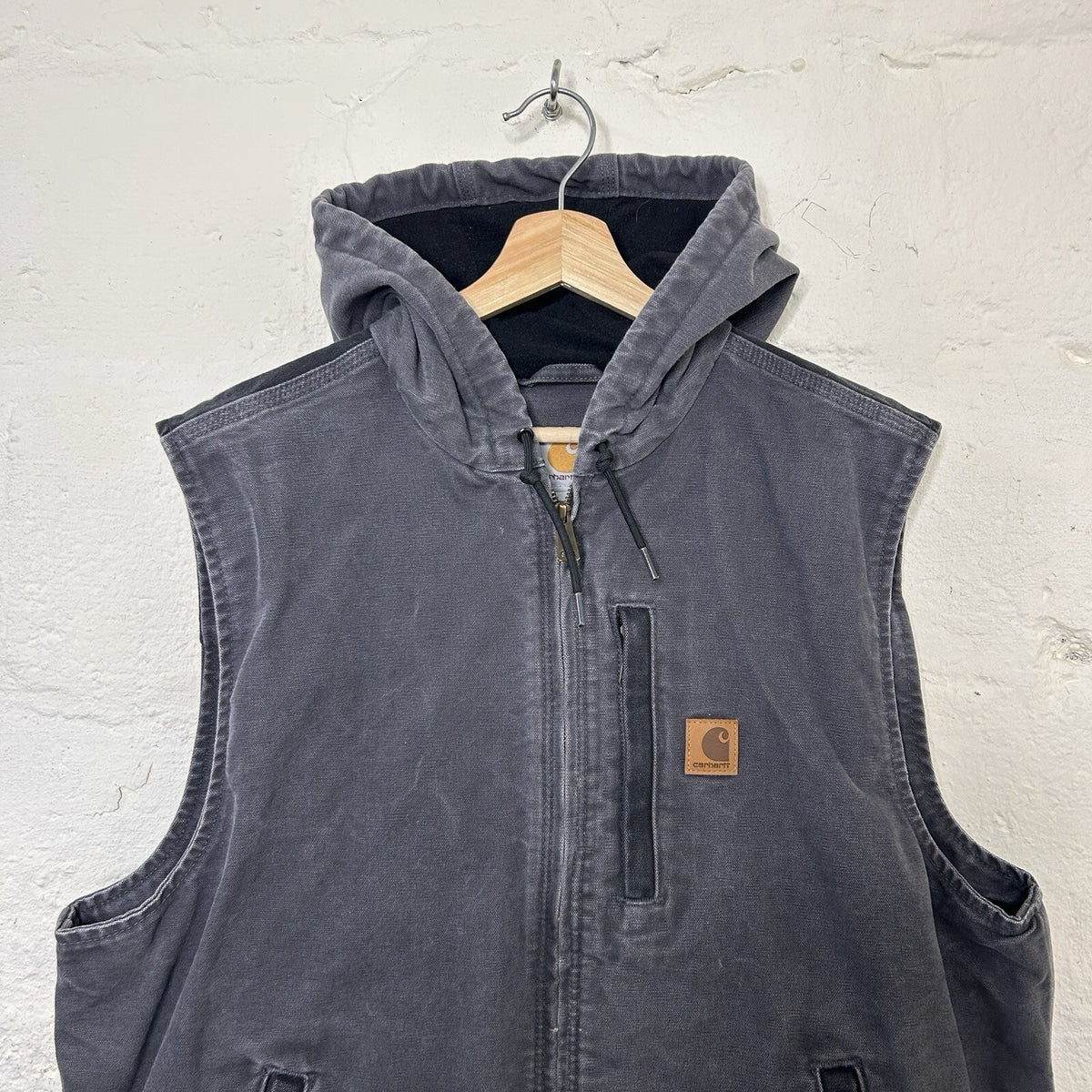 Carhartt Fleece-Lined Knoxville Hooded Vest “Shadow Grey” 101687-029 Men’s Large