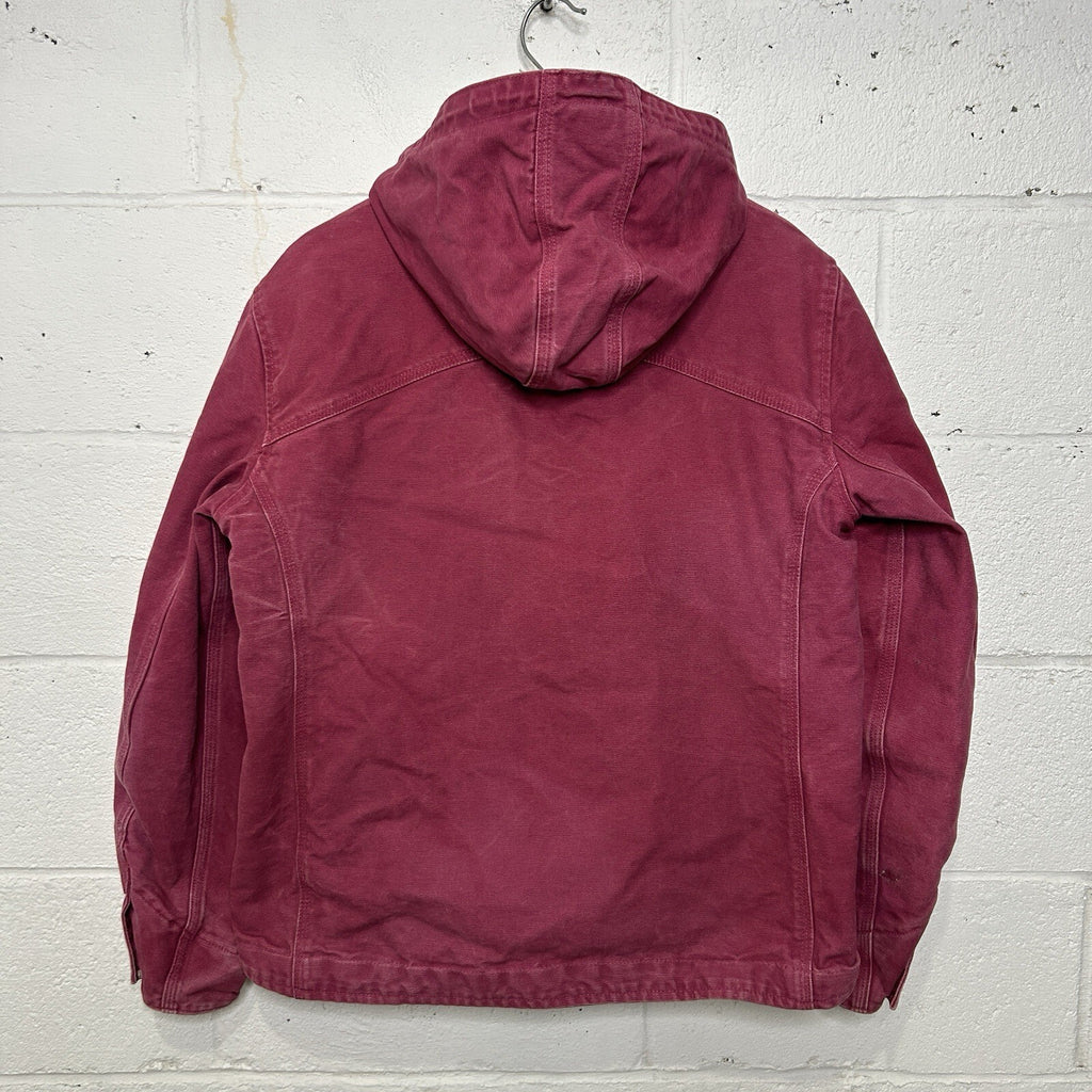 Y2K Carhartt Sherpa-Lined Sandstone Berkley Jacket “Merlot” 100657-648 Women’s M