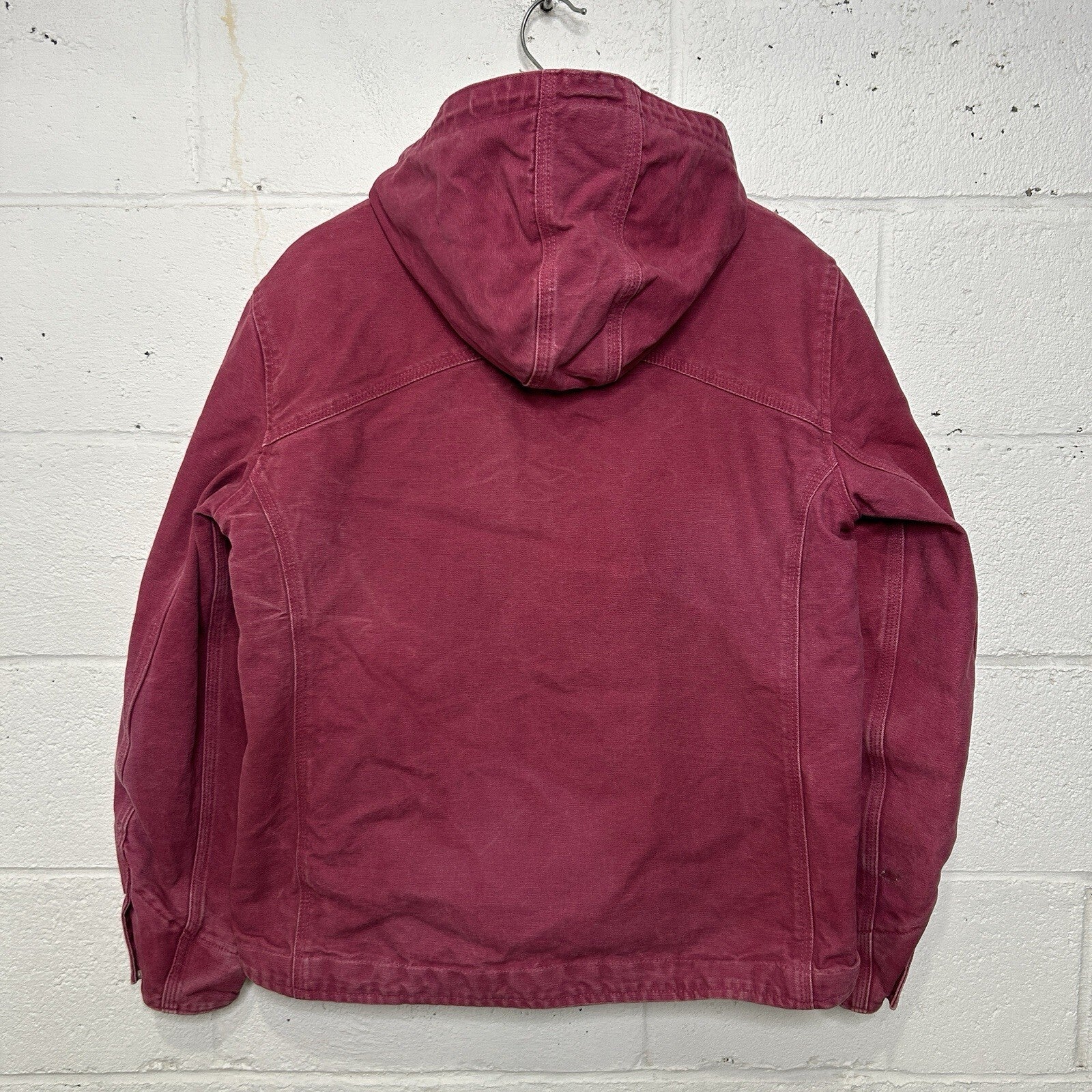 Y2K Carhartt Sherpa-Lined Sandstone Berkley Jacket “Merlot” 100657-648 Women’s M