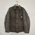Vintage Faded Carhartt Blanket-Lined Chore Coat “Chestnut” CB182 Men’s Large