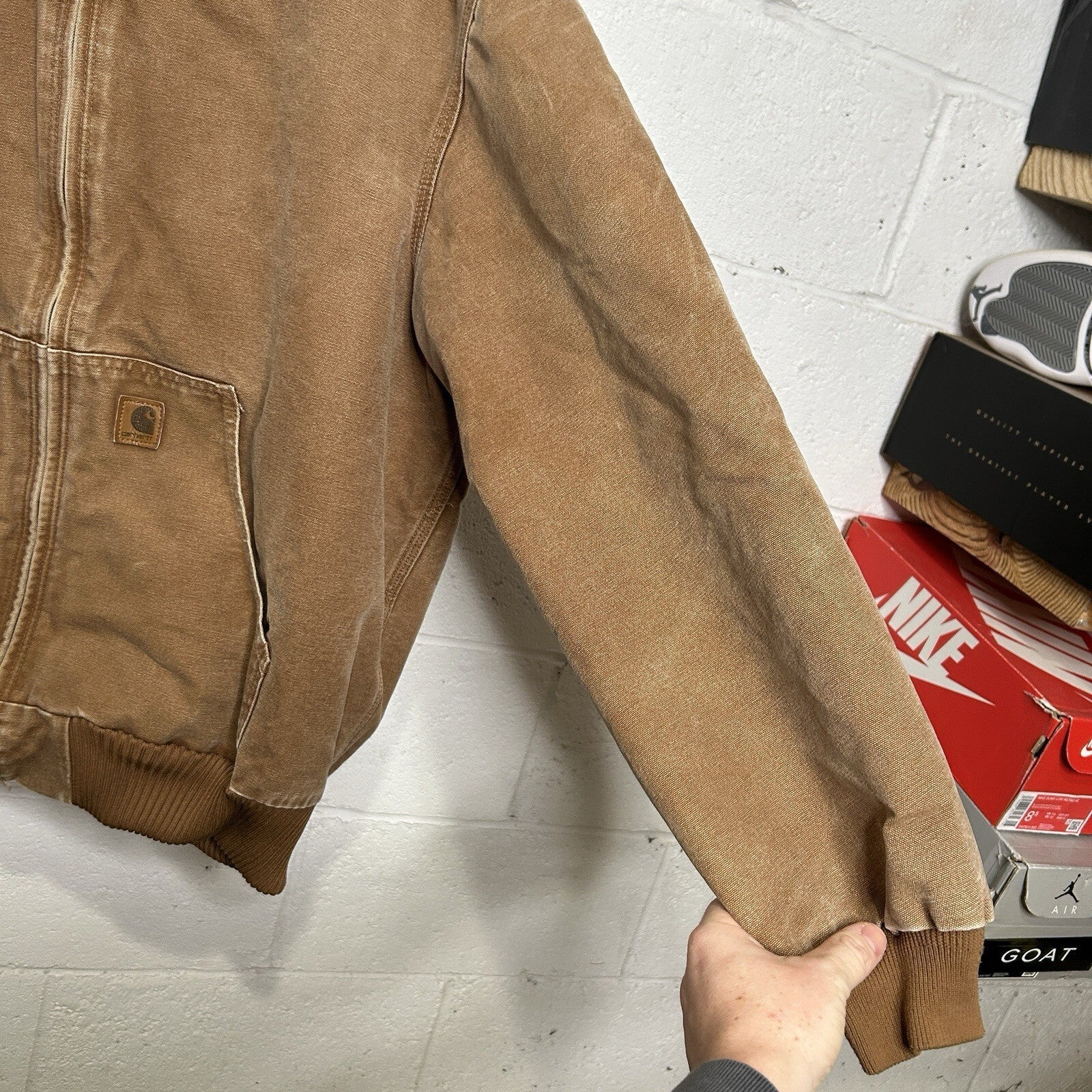 Carhartt Duck Canvas Hooded Quilt-Lined Jacket “Brown” J130-211 Men’s X-Large