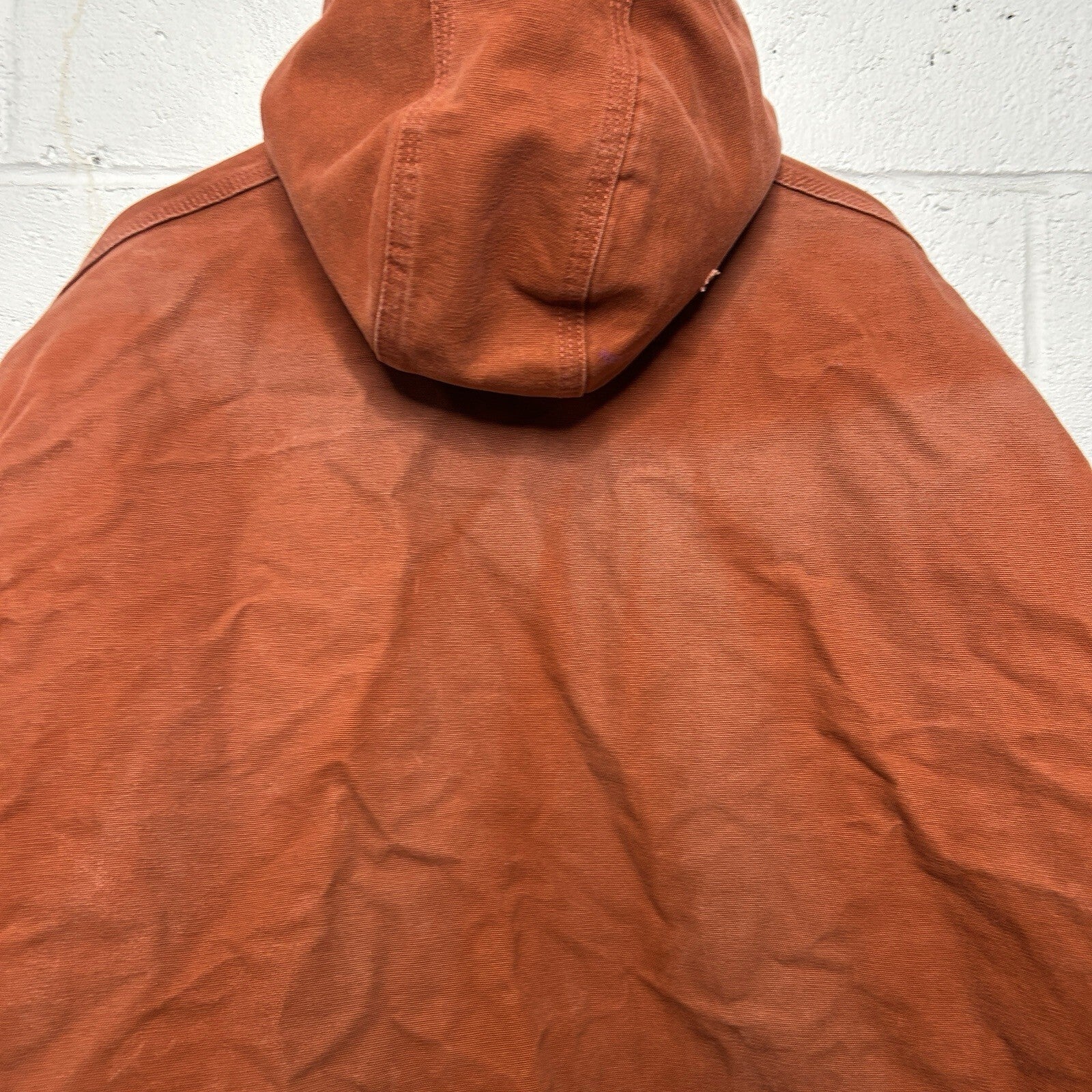 Y2K Carhartt Quilted Hooded Active Jacket “Red Orange” J130 RDO Mens 2XL
