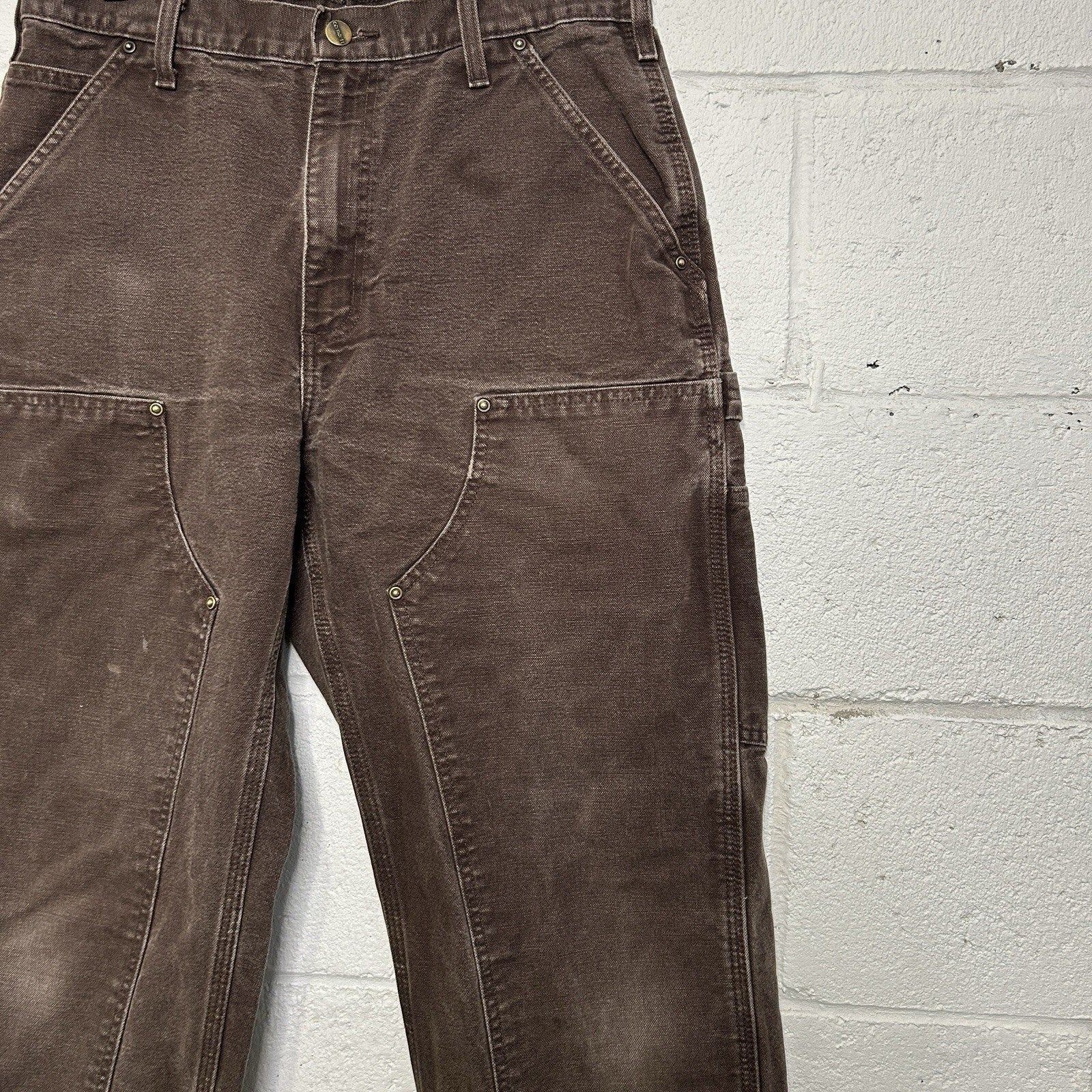 Vintage Carhartt DoubleKnee Dungaree Pants “Dark Brown”