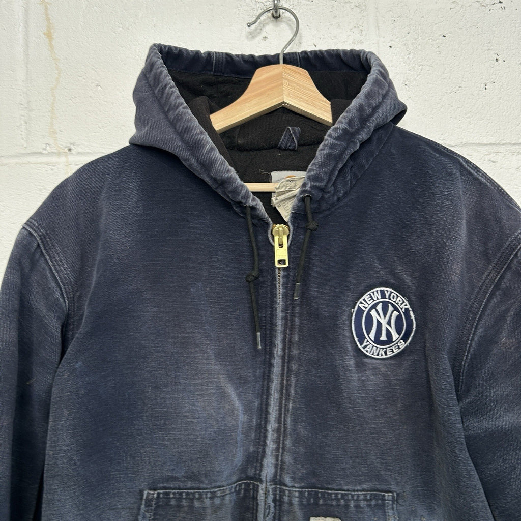 Vintage Carhartt Hooded Active Jacket “Dark Navy” Yankees J140 DNY Men’s X-Large