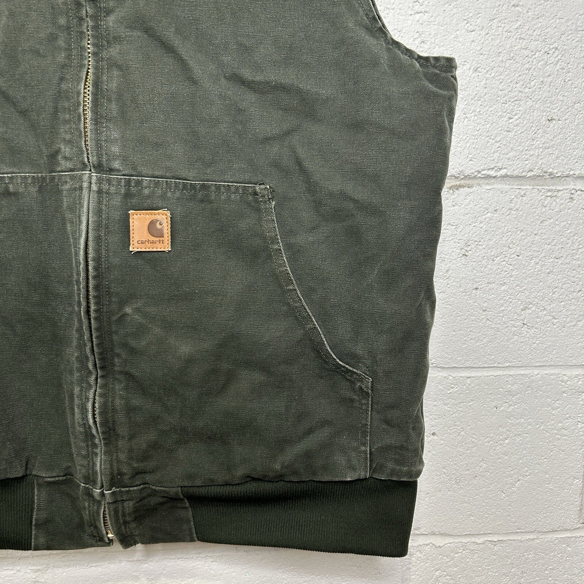 Carhartt Hooded Quilted Canvas Vest “Moss Green” 100121