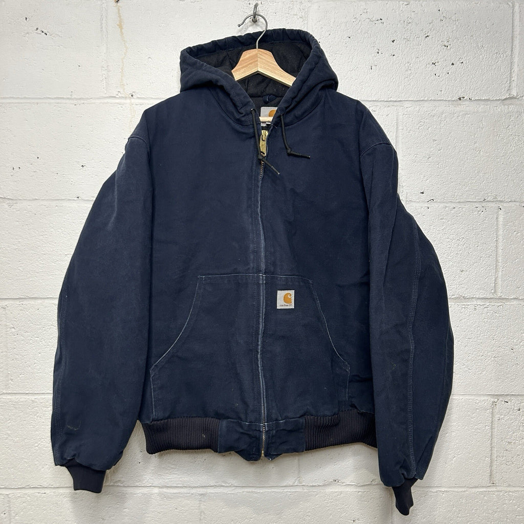Carhartt Quilted Hooded Active Jacket “Dark Navy” J140 DNY Men’s Large