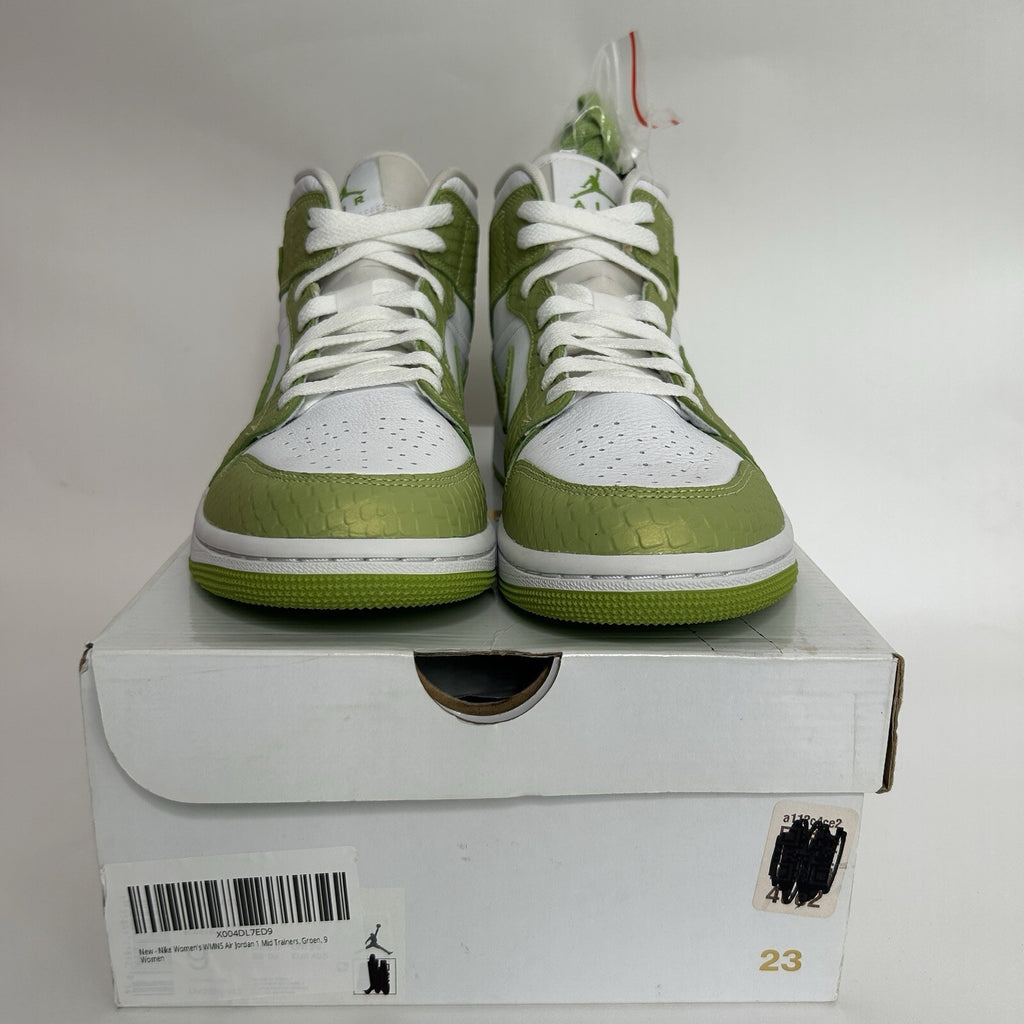 Nike Air Jordan 1 Mid WMNS SE “Green Python” DV2959-113 Women’s 9 New